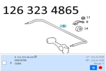 126 323 4865   Drehstab