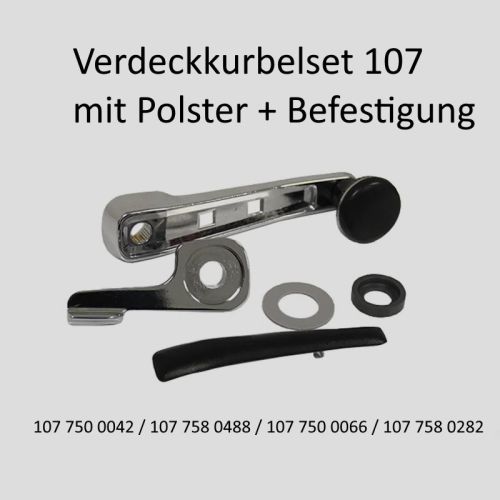 107 750 0042a   Kurbelarm Set NF mit Polster schwarz und Befestig