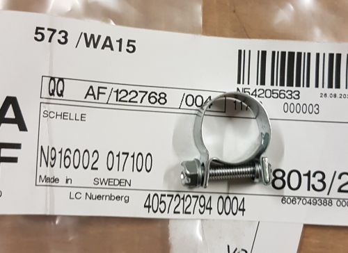 N 916002 017100   Schlauchschelle 17 mm
